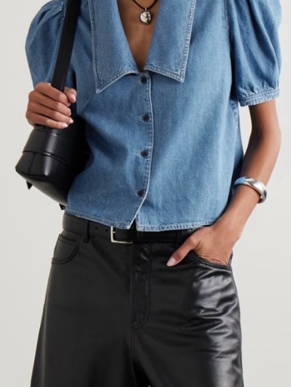 Frame Denim Blue Button Down Shirt